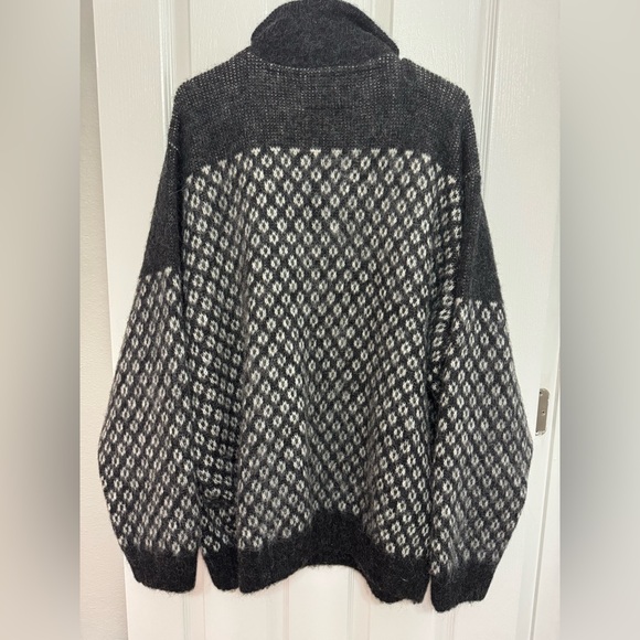 Vik Wool Icelandic Wool Sweater Nordic Zip Neck Made in Iceland - Picture 9 of 12